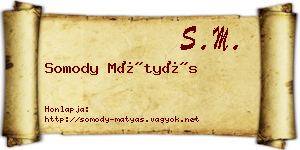Somody Mátyás névjegykártya